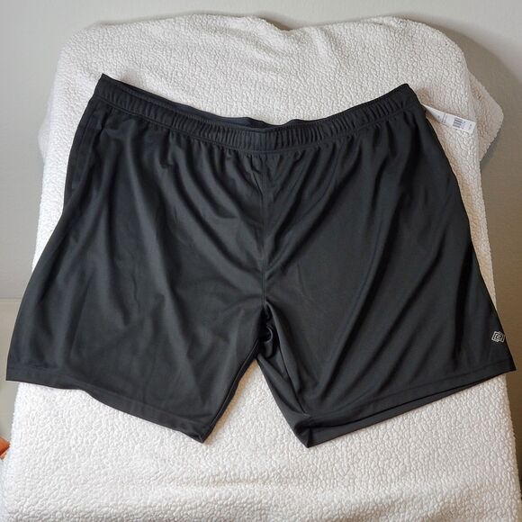 2 Pair Zelos Athletic Gym Shorts Big & Tall Mens 4X Black | Drawstring | Pockets - Picture 1 of 9